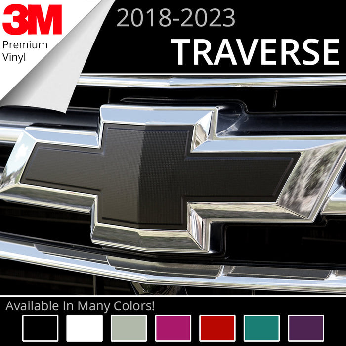 BocaDecals 2018-2023 Chevy Traverse Emblem Overlay Insert Decals (Set of 2)