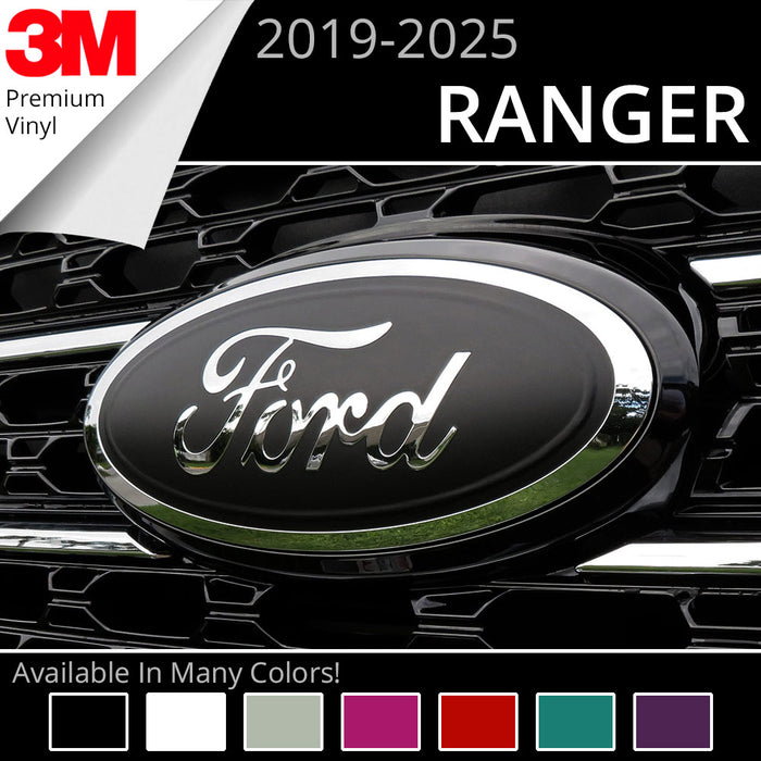 BocaDecals 2019-2025 Ford Ranger Logo Emblem Overlay Insert Decals (Set of 2)