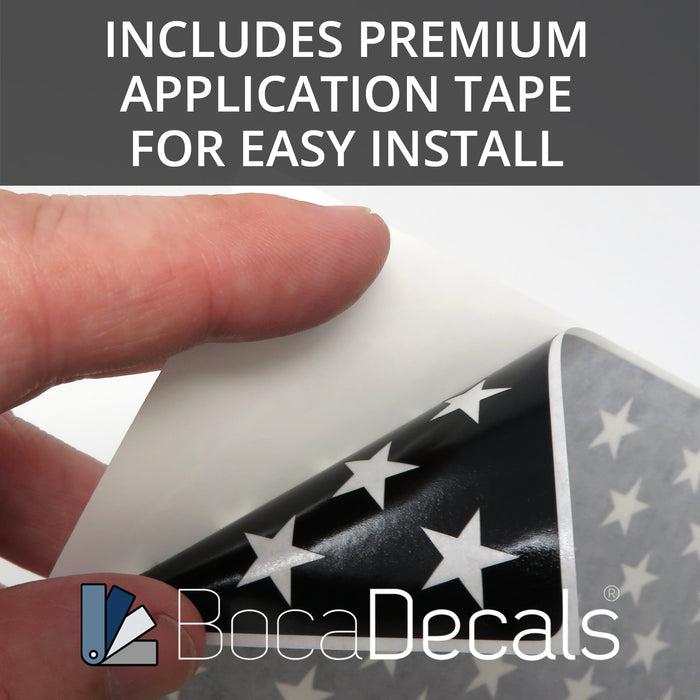 BocaDecals 2020-2025 Jeep Gladiator Rear Middle Window American Flag Decal Sticker Accessory