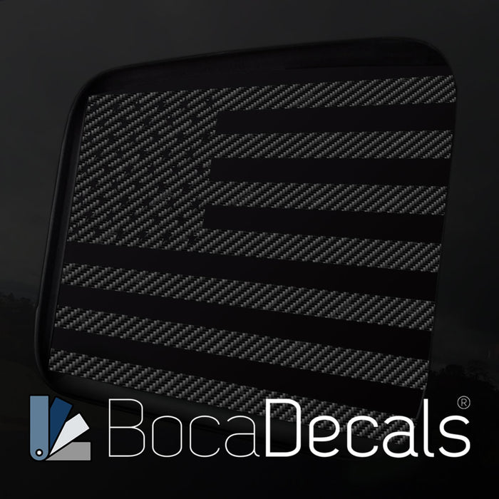 BocaDecals 2020-2025 Jeep Gladiator Rear Middle Window American Flag Decal Sticker Accessory