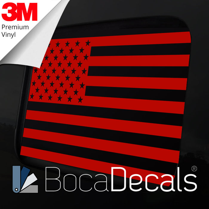 BocaDecals 2020-2025 Jeep Gladiator Rear Middle Window American Flag Decal Sticker Accessory