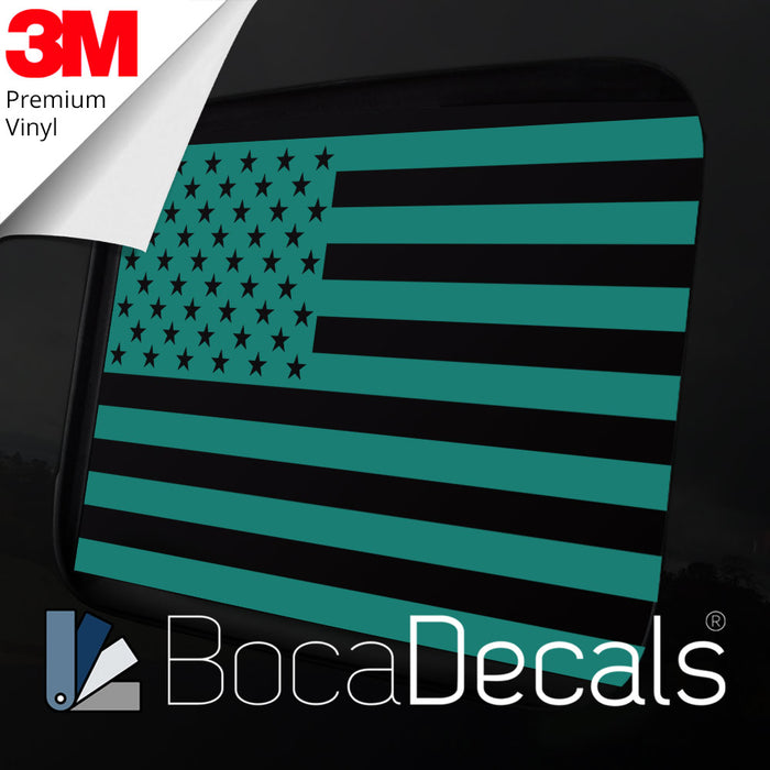 BocaDecals 2020-2025 Jeep Gladiator Rear Middle Window American Flag Decal Sticker Accessory