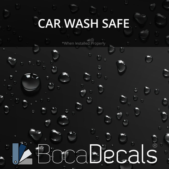 BocaDecals 2020-2025 Jeep Gladiator Rear Middle Window American Flag Decal Sticker Accessory