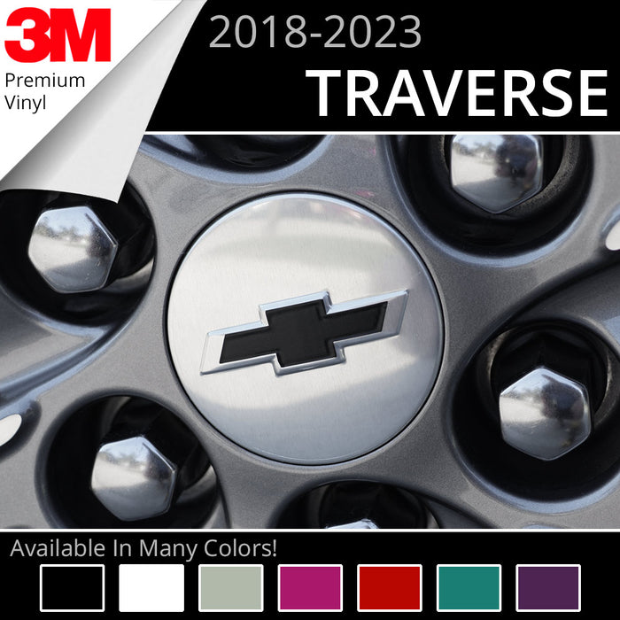 BocaDecals 2018-2023 Chevy Traverse Center Cap Bowtie Decals (Set of 6)