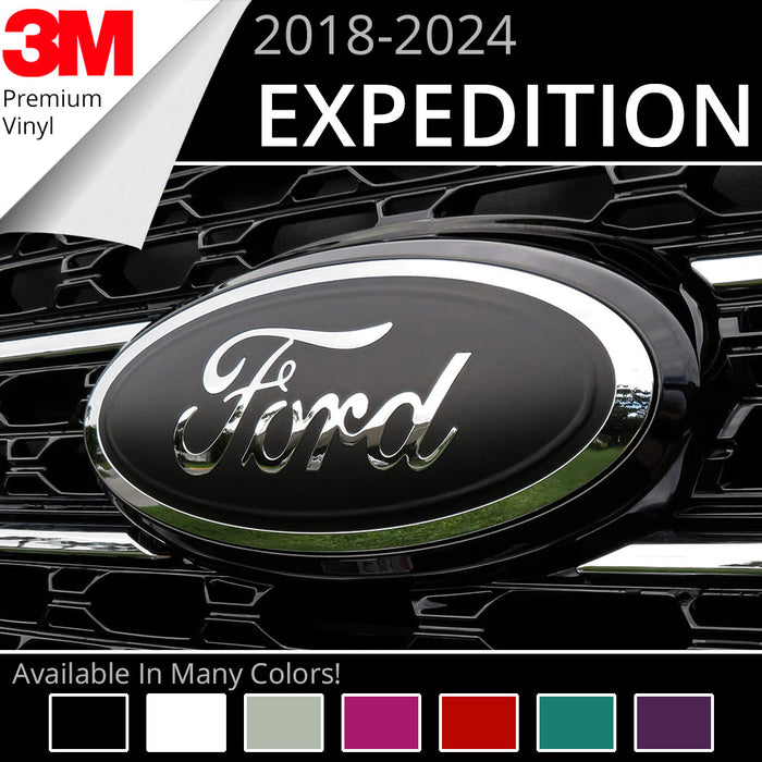 BocaDecals 2018-2024 Ford Expedition Emblem Overlay Insert Decals (Set of 2)