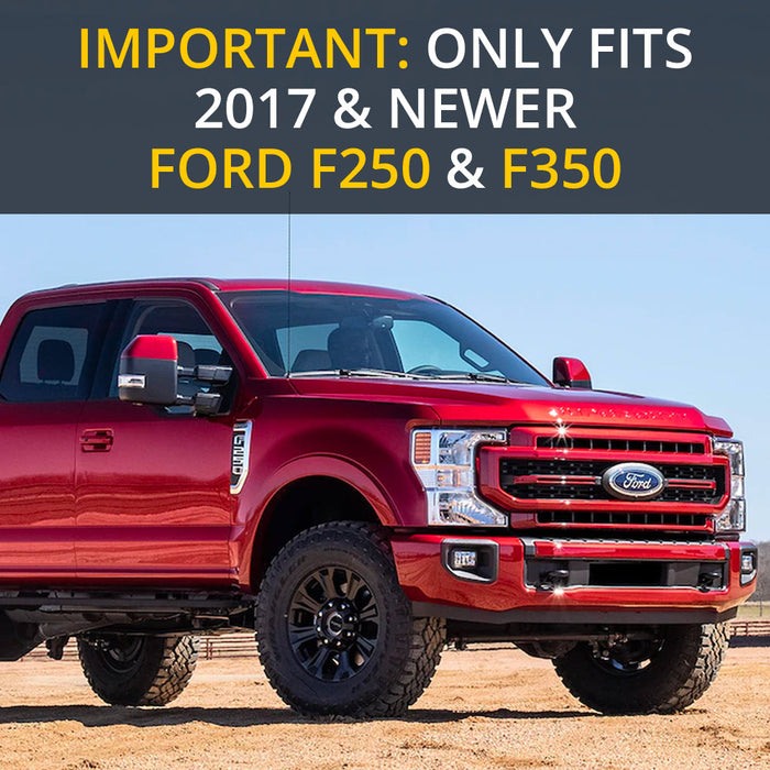 BocaDecals 2017-2025 Ford F250/F350 Emblem Overlay Insert Decals (Set of 2)