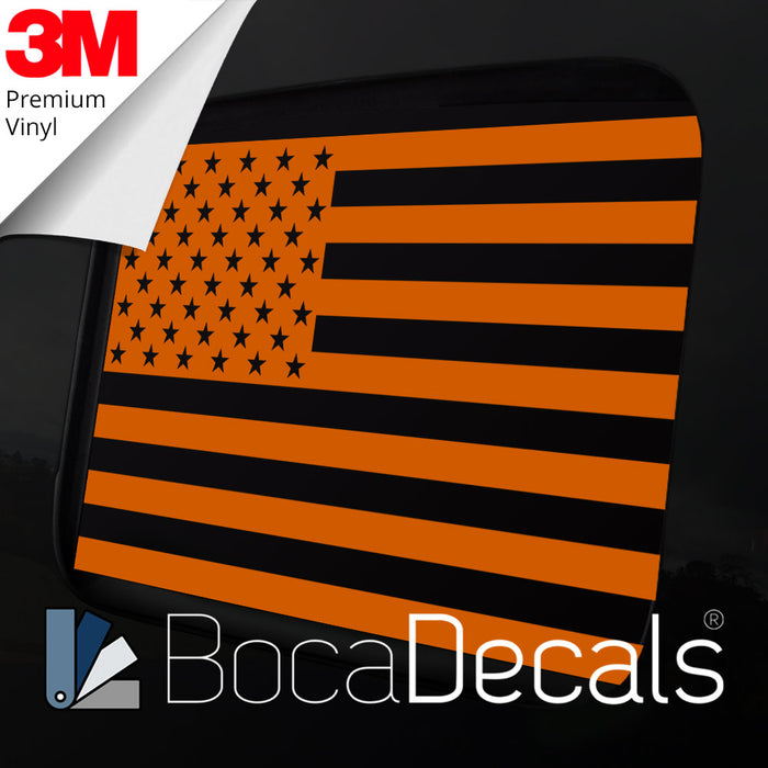 BocaDecals 2020-2025 Jeep Gladiator Rear Middle Window American Flag Decal Sticker Accessory