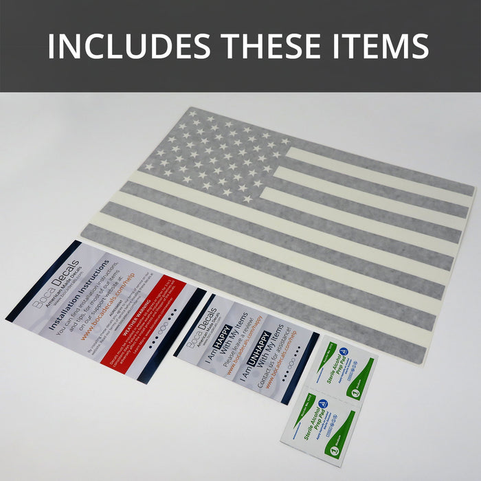 BocaDecals 2020-2025 Jeep Gladiator Rear Middle Window American Flag Decal Sticker Accessory