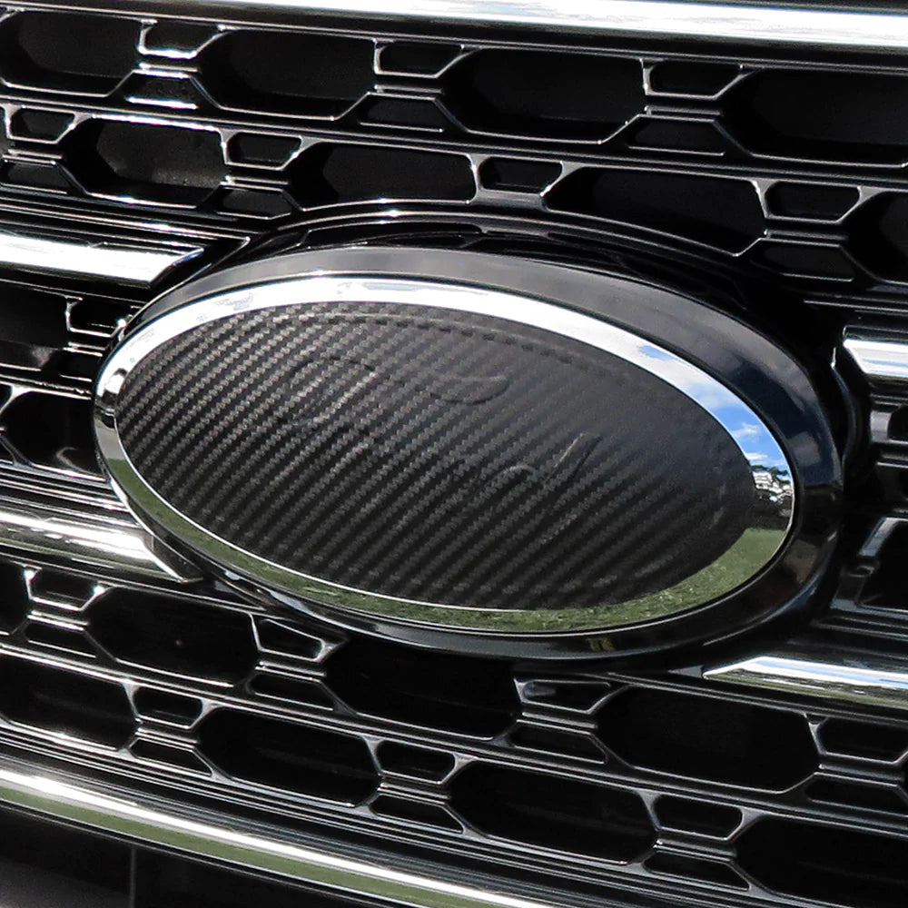 Installing Ford F150 Solid Carbon Fiber Emblem Overlay Inserts