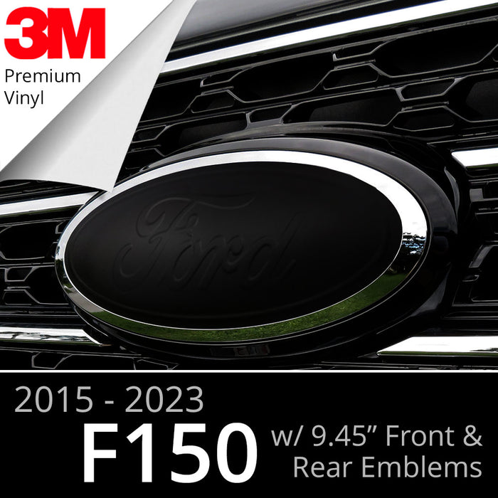 BocaDecals 2015-2023 Ford F150 Solid Emblem Insert Decals - For F150 With 9.45" Emblems (Set of 2)