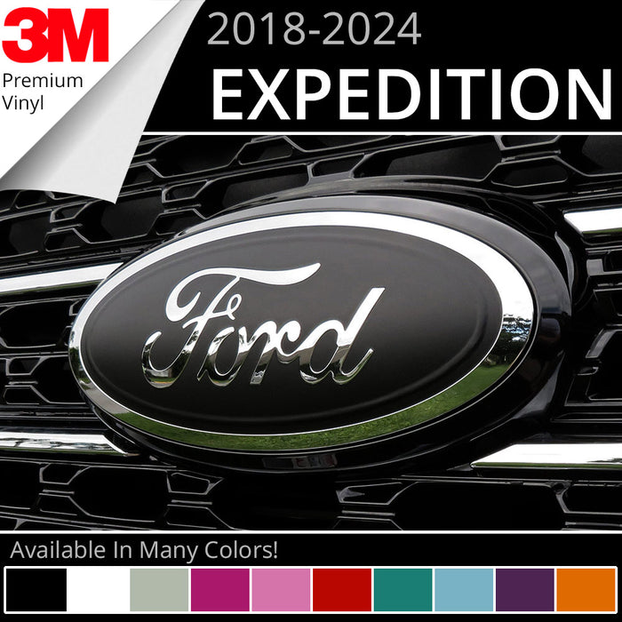 BocaDecals Emblem Overlay Insert Decals For 2018-2024 Ford Expedition (Set of 2)
