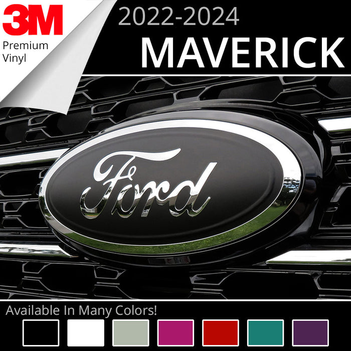 BocaDecals 2022-2024 Ford Maverick Logo Emblem Overlay Insert Decals (Set of 2)