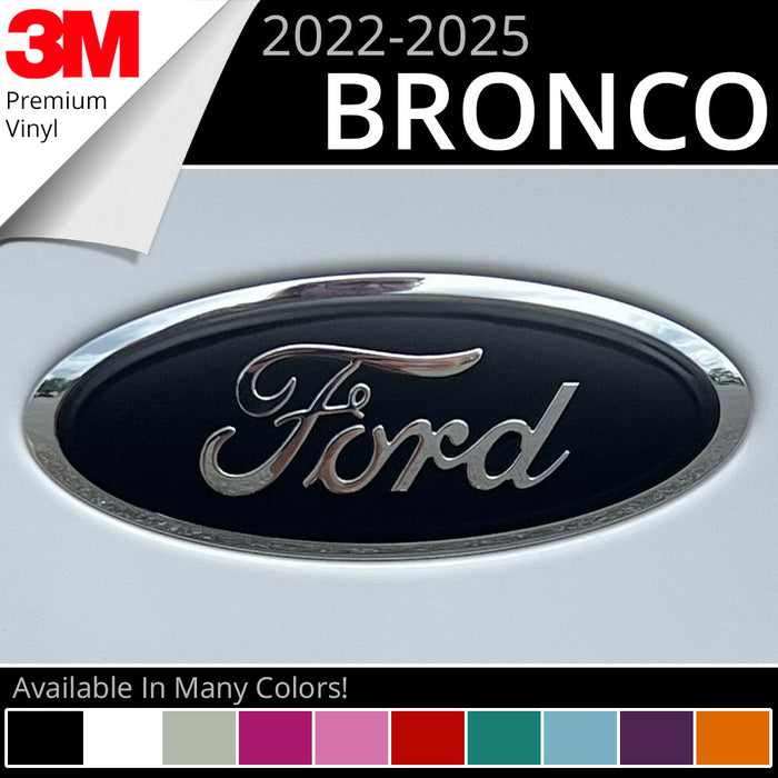 BocaDecals Emblem Insert Decal Overlay For 2022-2025 Ford Bronco (Set of 1)