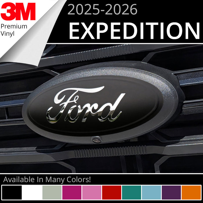 BocaDecals Emblem Overlay Insert Decals For 2025-2026 Ford Expedition (Set of 2)