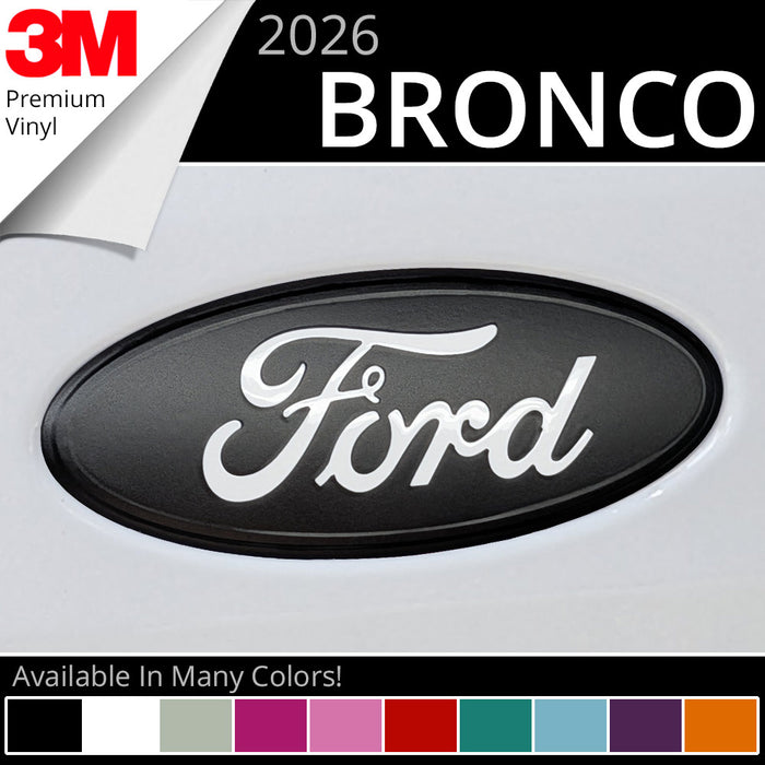 BocaDecals Emblem Insert Decal Overlay For 2026 Ford Bronco (Set of 1)
