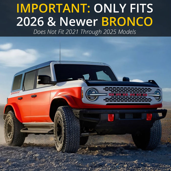 BocaDecals Emblem Insert Decal Overlay For 2026 Ford Bronco (Set of 1)