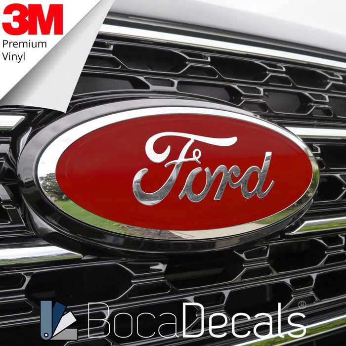 BocaDecals 2017-2025 Ford F250/F350 Emblem Overlay Insert Decals (Set of 2)
