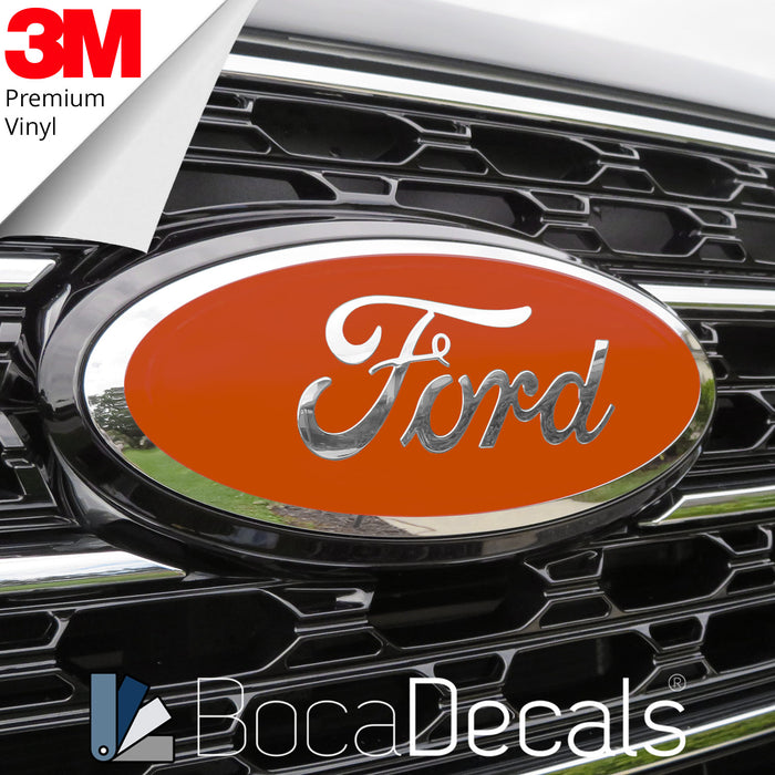 BocaDecals Emblem Overlay Insert Decals For 2022-2024 Ford Maverick (Set of 2)