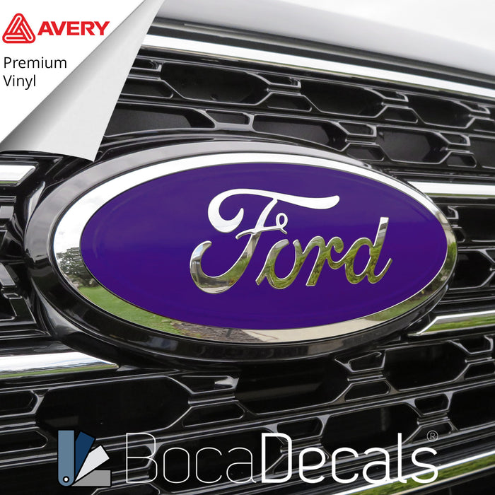 BocaDecals Super Duty Emblem Overlay Insert Decals For 2017-2025 Ford F250/F350 (Set of 2)