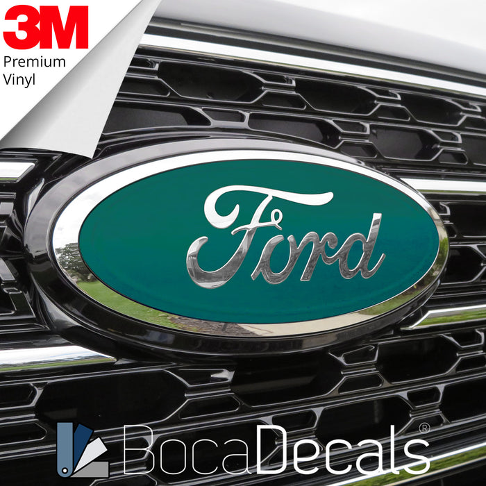 BocaDecals 2016-2019 Ford Explorer Logo Emblem Insert Decal Overlays (Set of 2)