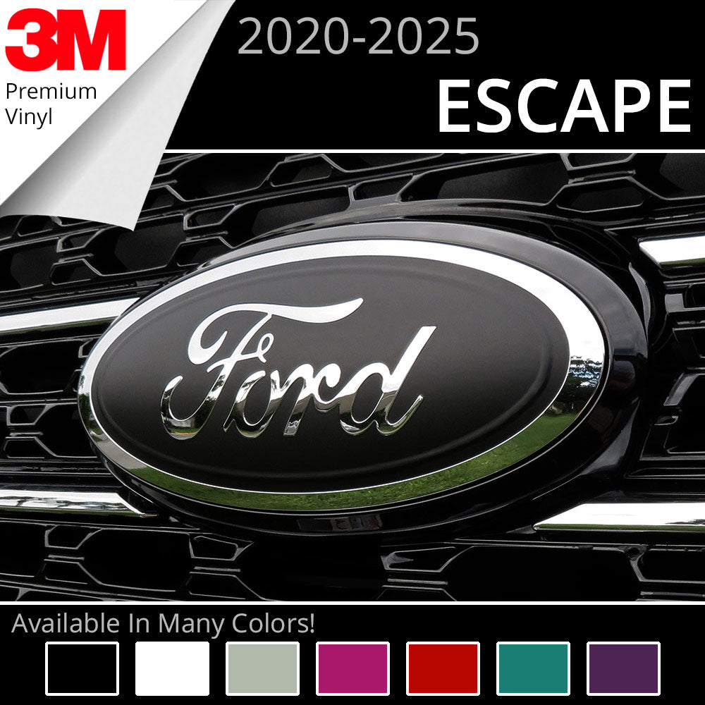 BocaDecals 2020-2025 Ford Escape Logo Emblem Overlay Insert Decals (Se