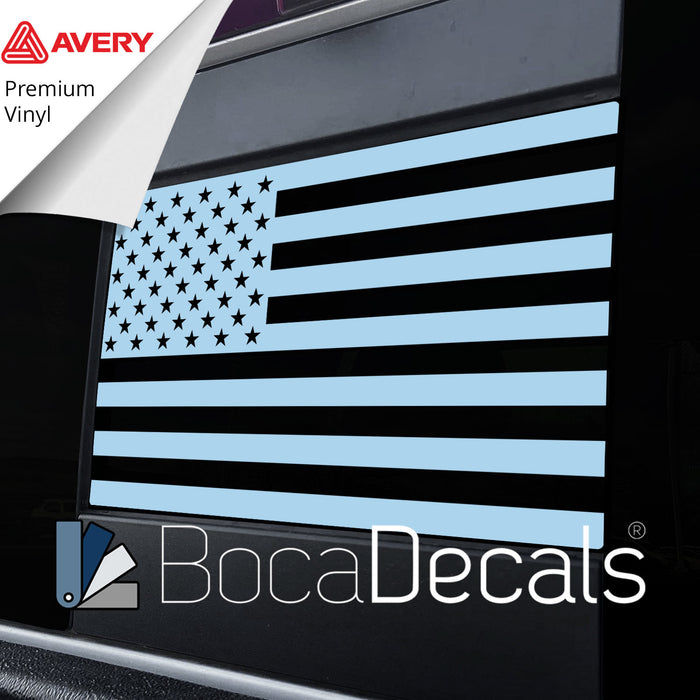 BocaDecals Precut Rear Middle Window American Flag Decal For 2015-2026 Chevy Colorado