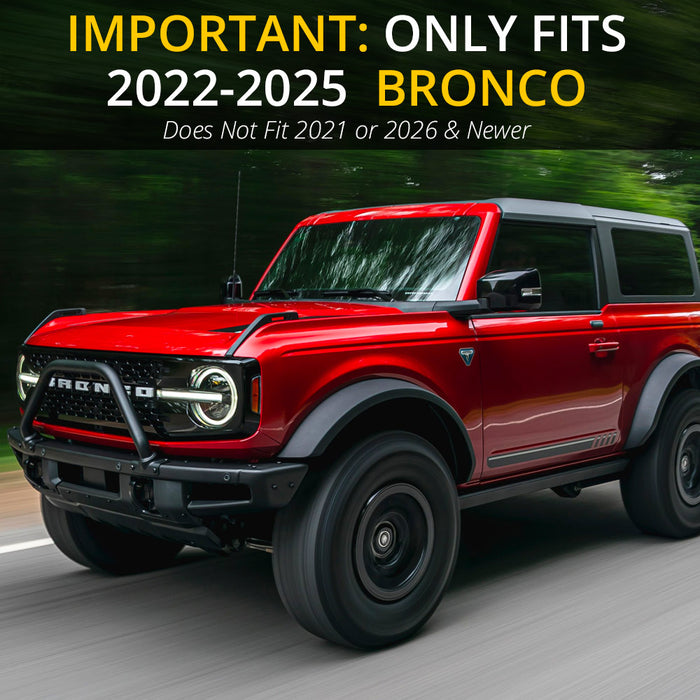 BocaDecals Emblem Insert Decal Overlay For 2022-2025 Ford Bronco (Set of 1)