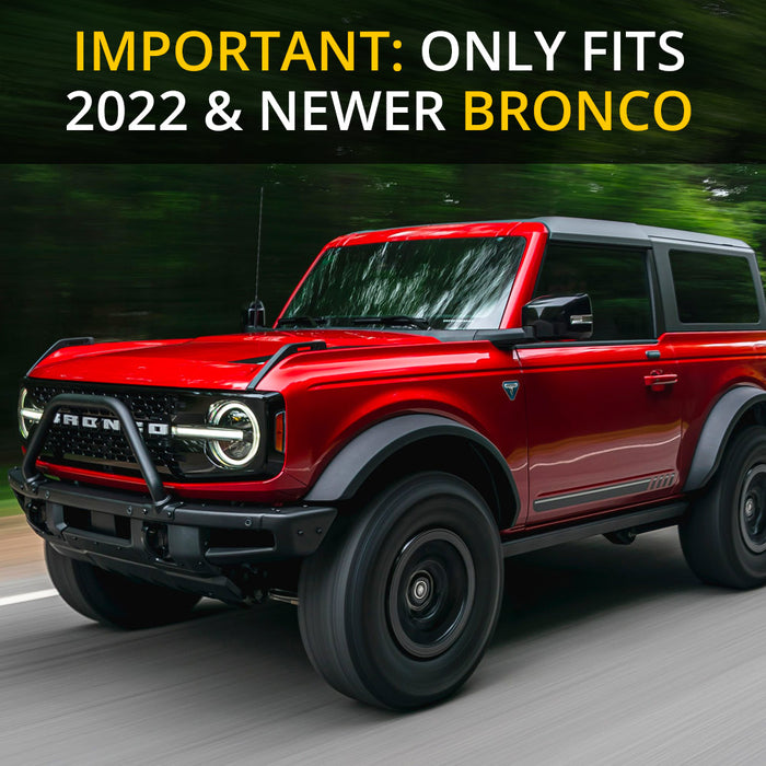 BocaDecals 2022-2025 Ford Bronco Logo Emblem Insert Decal Overlay (Set of 1)