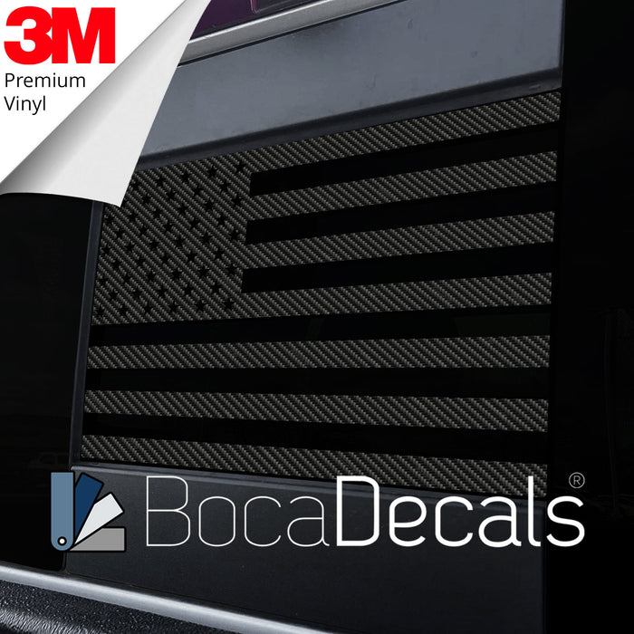 BocaDecals 2009-2025 Dodge RAM 1500/2500/3500 Rear Middle Window American Flag Decal