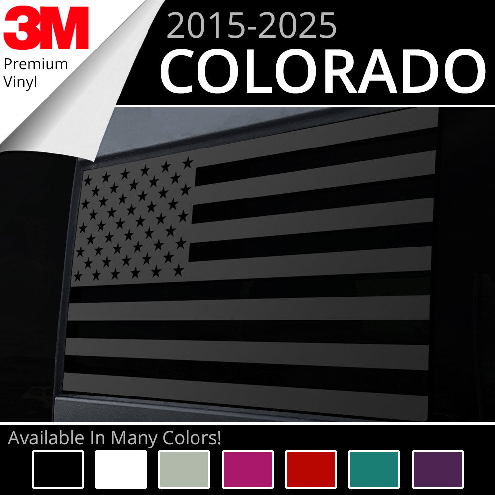 BocaDecals 2015 2025 Chevy Colorado Rear Middle Window American Flag D Colorado Flag Colors 1200x1200