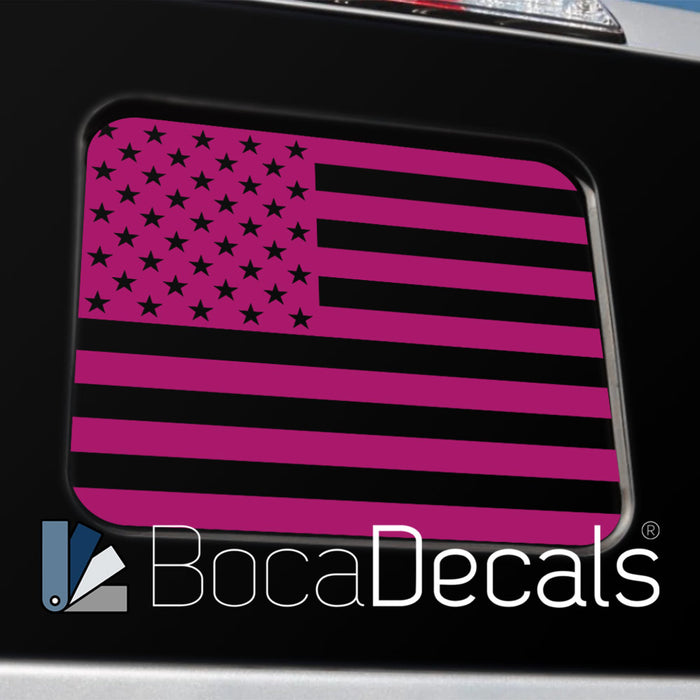 BocaDecals 2015-2023 Ford F150 F250 F350 Precut Rear Middle Window American Flag Decal