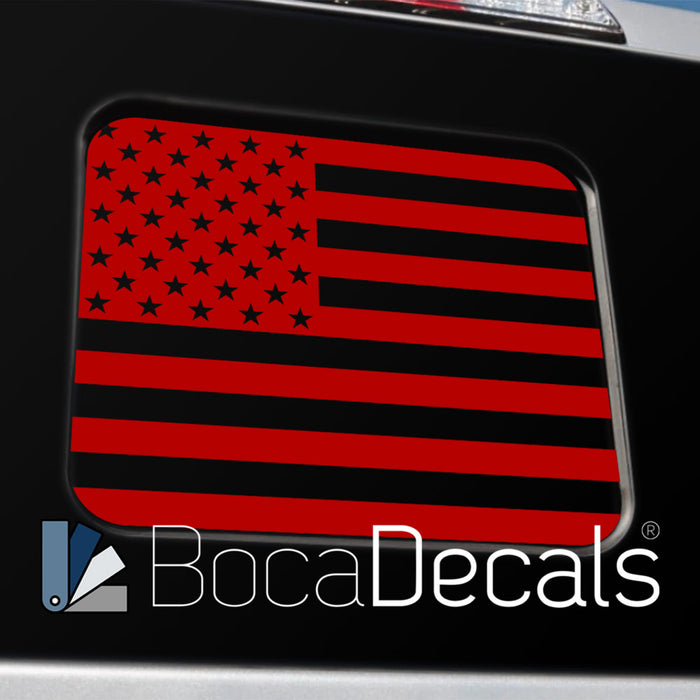 BocaDecals 2015-2023 Ford F150 F250 F350 Precut Rear Middle Window American Flag Decal