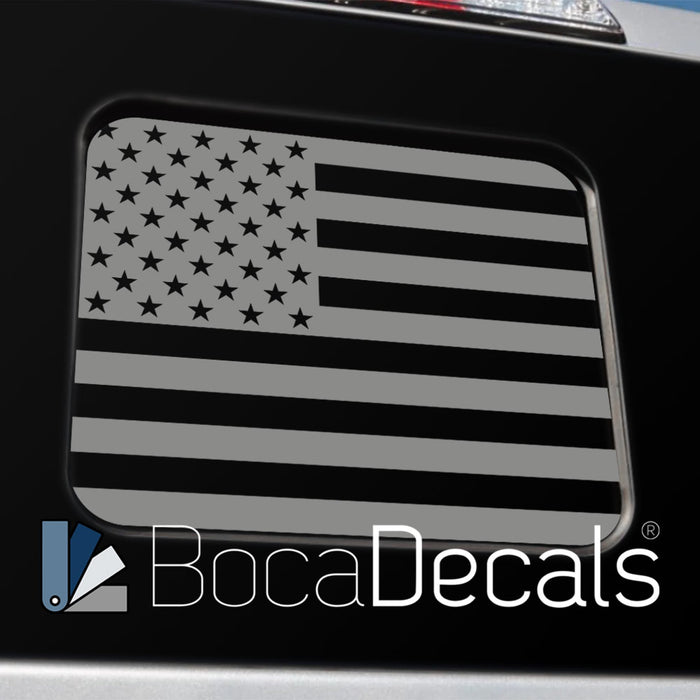 BocaDecals 2015-2023 Ford F150 F250 F350 Precut Rear Middle Window American Flag Decal