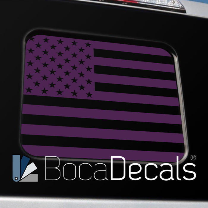 BocaDecals 2015-2023 Ford F150 F250 F350 Precut Rear Middle Window American Flag Decal