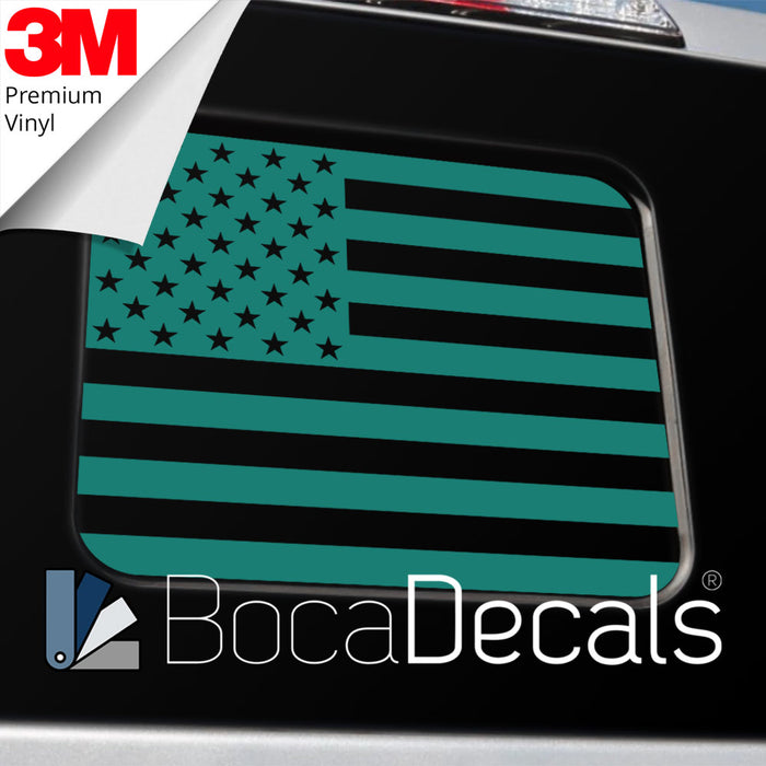 BocaDecals 2015-2025 Ford F150 F250 F350 Precut Rear Middle Window American Flag Decal