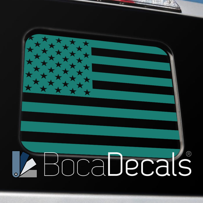 BocaDecals 2004-2014 Ford F150 Rear Middle Window American Flag Decal