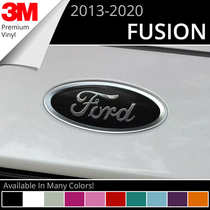 BocaDecals Emblem Overlay Insert Decals For 2013-2020 Ford Fusion (Set of 2)