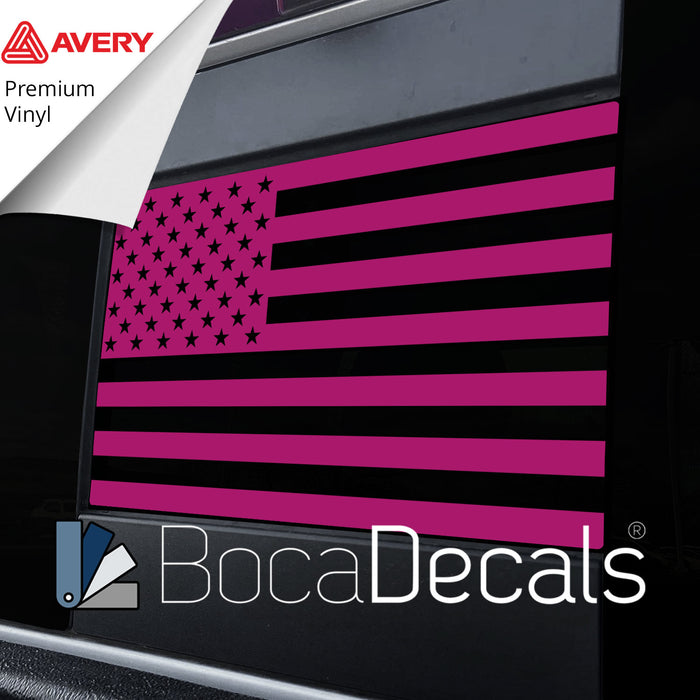 BocaDecals Precut Rear Middle Window American Flag Decal For 2015-2026 Chevy Colorado
