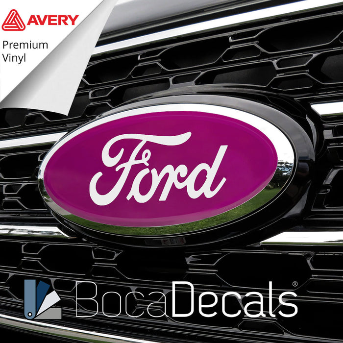 BocaDecals Emblem Overlay Insert Decals For 2024-2026 Ford F150 (Set of 2)