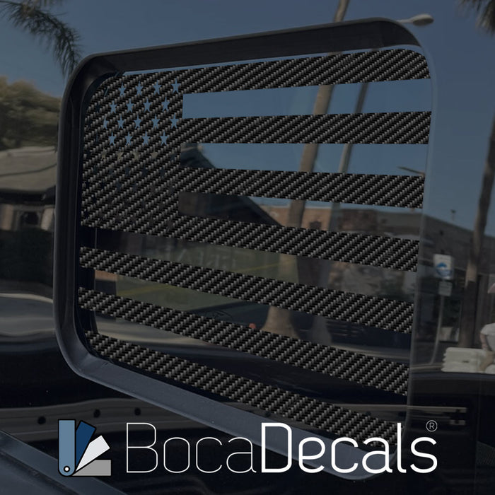 BocaDecals 2018-2025 Ford Ranger Rear Middle Window American Flag Decal