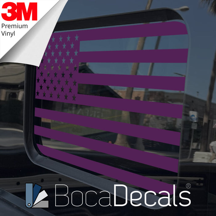 BocaDecals 2018-2025 Ford Ranger Rear Middle Window American Flag Decal