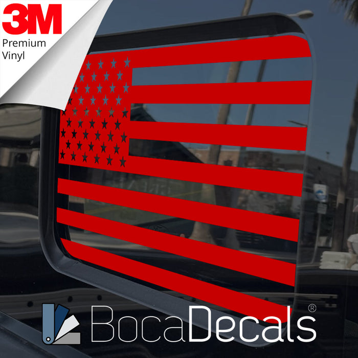 BocaDecals 2022-2025 Ford Maverick Rear Middle Window American Flag Decal