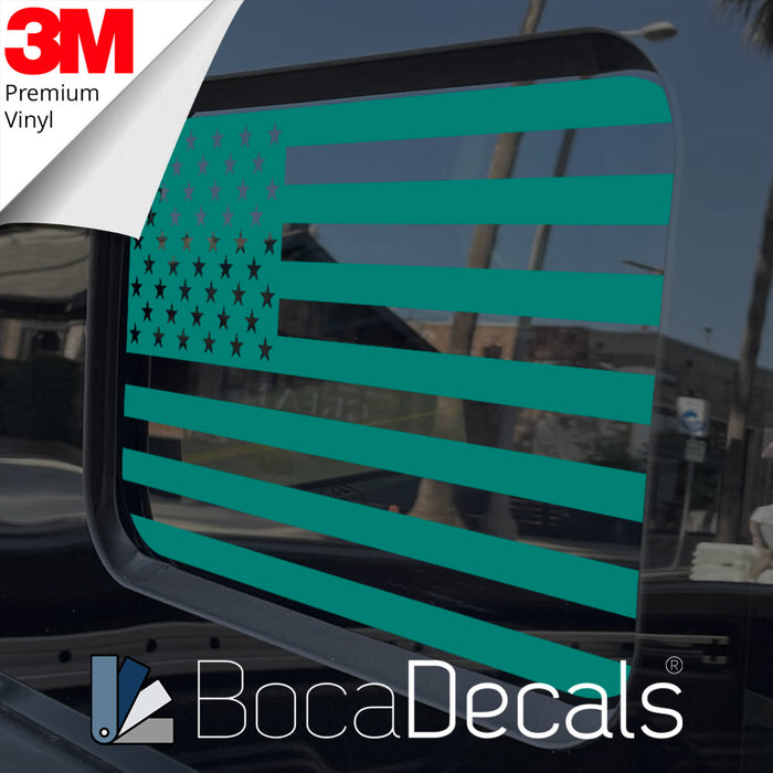 BocaDecals 2022-2025 Ford Maverick Rear Middle Window American Flag Decal