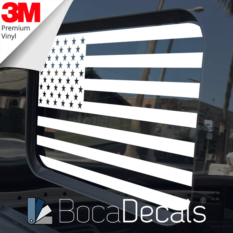 BocaDecals 2022-2025 Ford Maverick Rear Middle Window American Flag De