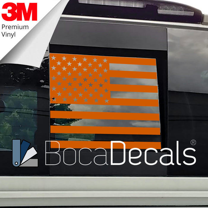 BocaDecals 2005-2025 Nissan Frontier Rear Middle Window American Flag Decal