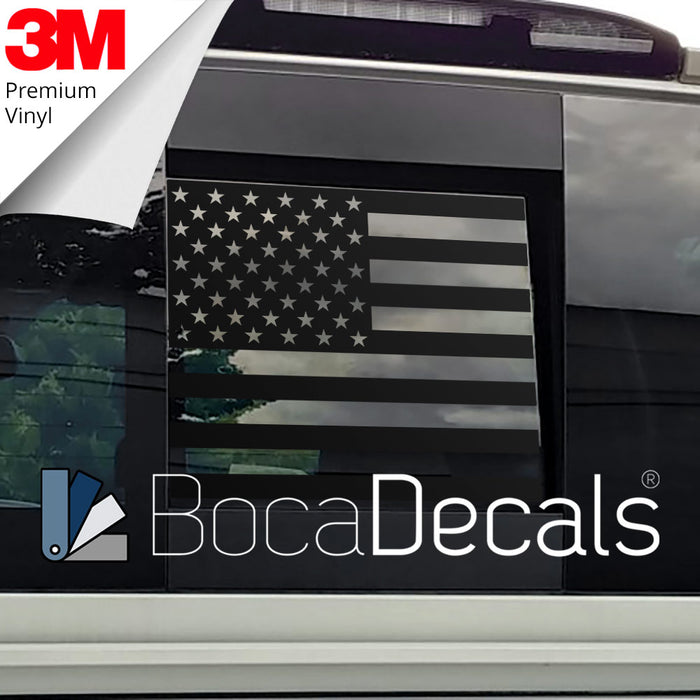 BocaDecals 2016-2025 Toyota Tacoma Rear Middle Window American Flag Decal