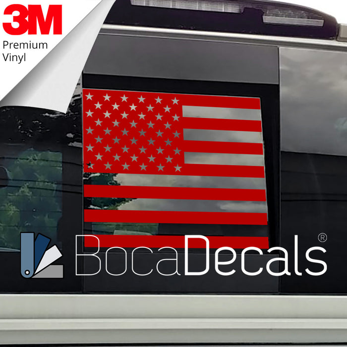 BocaDecals 2016-2025 Toyota Tacoma Rear Middle Window American Flag Decal