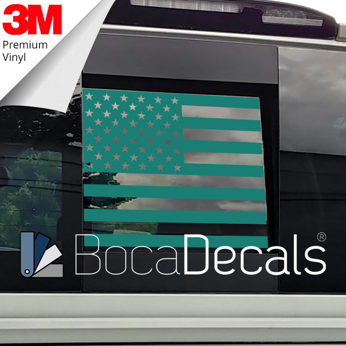 BocaDecals 2005-2025 Nissan Frontier Rear Middle Window American Flag Decal