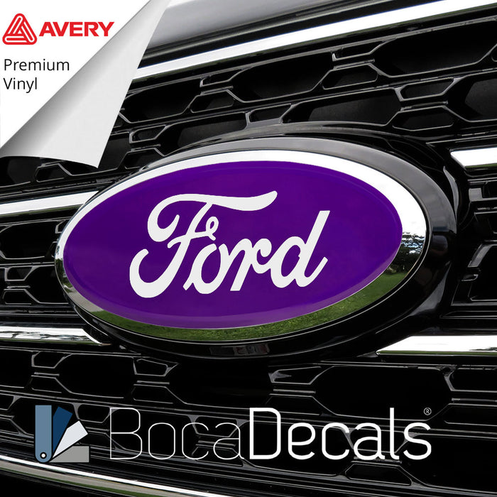 BocaDecals Emblem Overlay Insert Decals For 2024-2026 Ford F150 (Set of 2)
