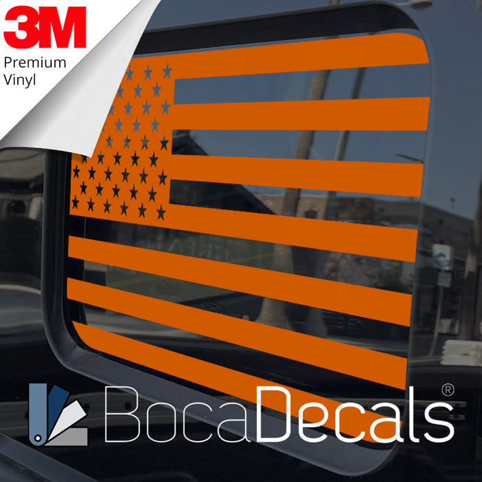 BocaDecals 2018-2025 Ford Ranger Rear Middle Window American Flag Decal